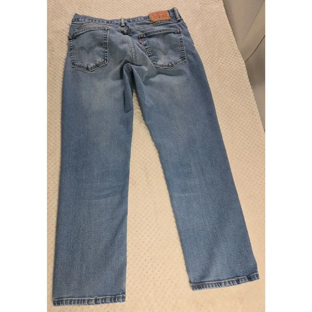 Levi's 541 Athletic Fit Jeans Mens 32x27 Blue Wash Tapered Denim #093